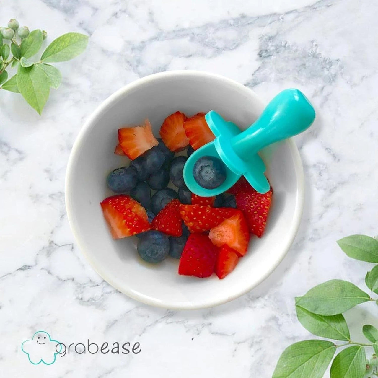 Grabease Silicone Baby Utensil Set - Mint Green - liquidation.store