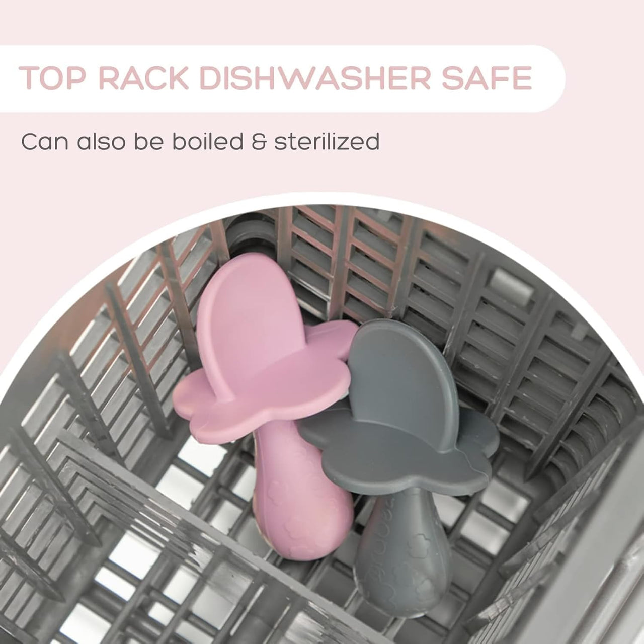 Grabease Silicone Spoons 2 - Pack (Blush Pink) - liquidation.store