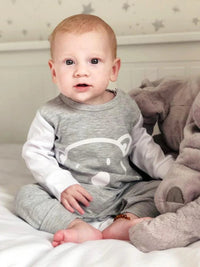 Thumbnail for Grey Bear Baby Sleepsuit (Various Sizes) - liquidation.store