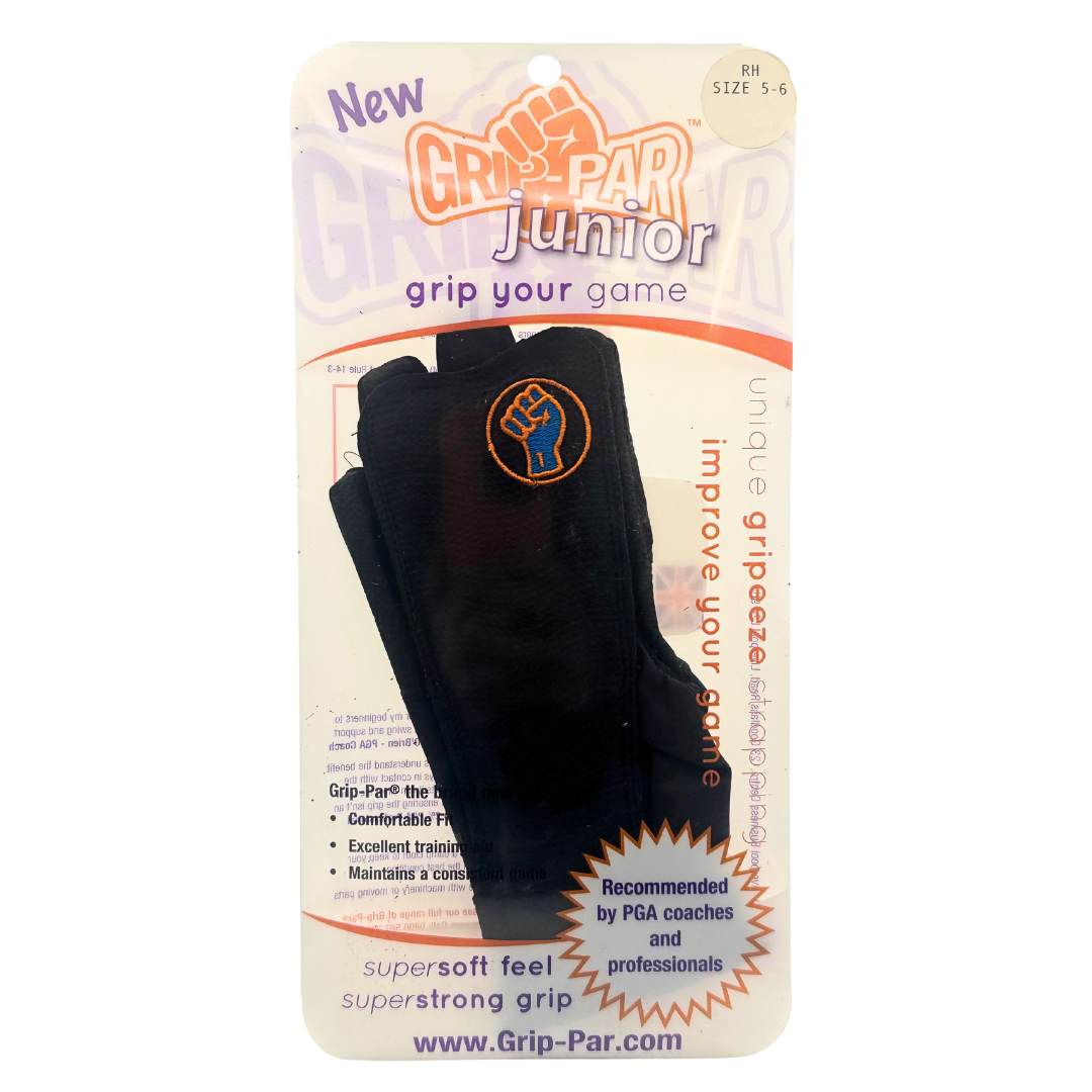 Grip - Par Junior Golf Glove - Black/Orange (RH 5/6) - liquidation.store