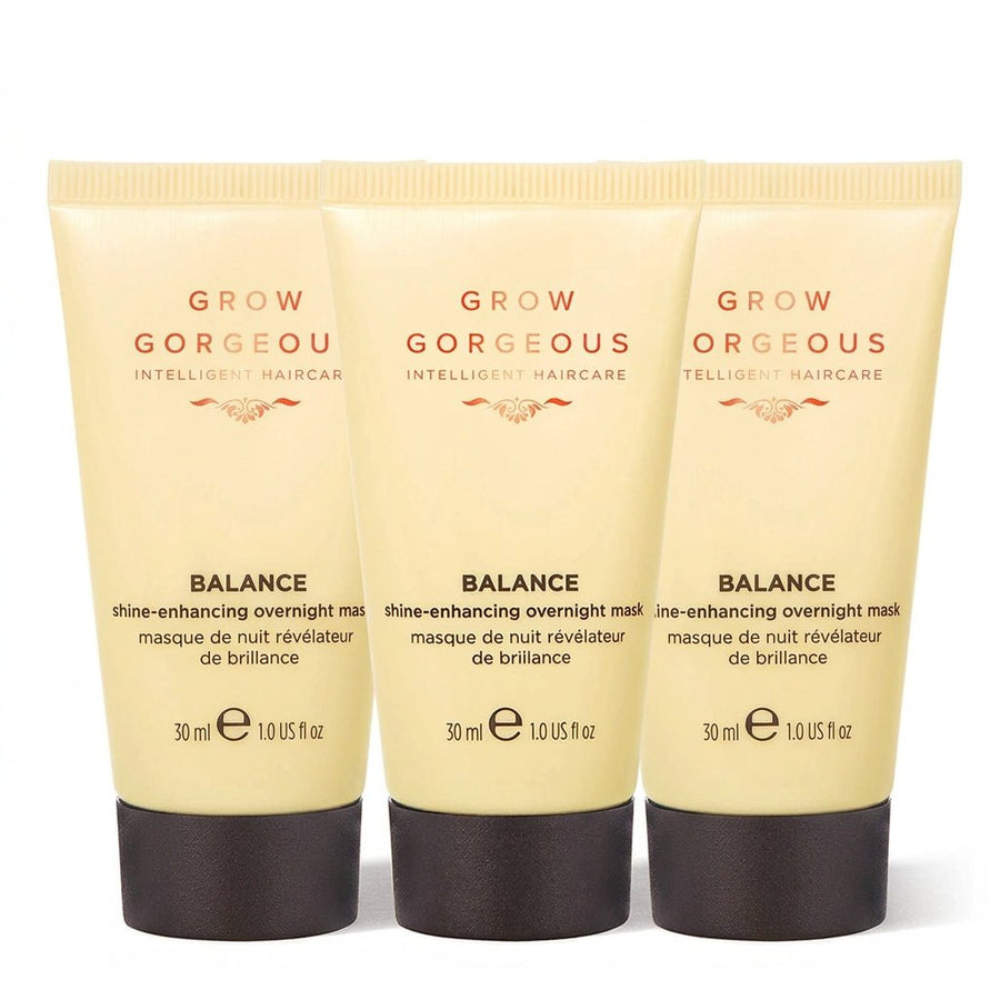 Grow Gorgeous Balance Shine-Enhancing Overnight Hair Mask - 30ml x 3 - liquidation.store