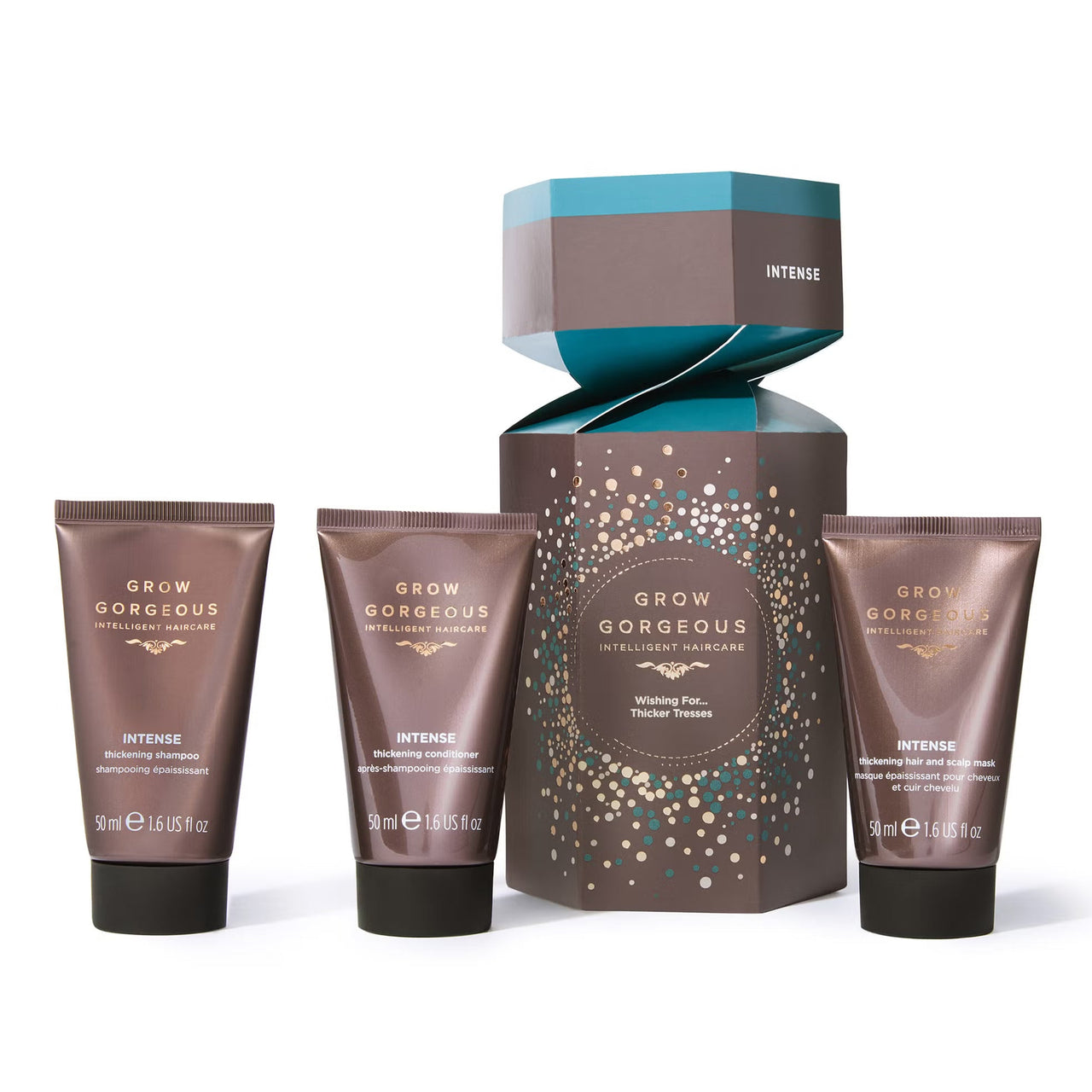 Grow Gorgeous Intense Christmas Cracker – Hair Thickening Gift Set - liquidation.store