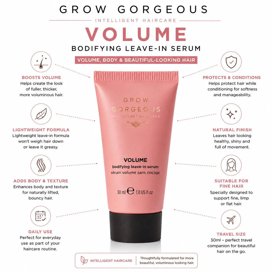 Grow Gorgeous Volume Bodifying Leave-In Serum Mini 30ml - liquidation.store