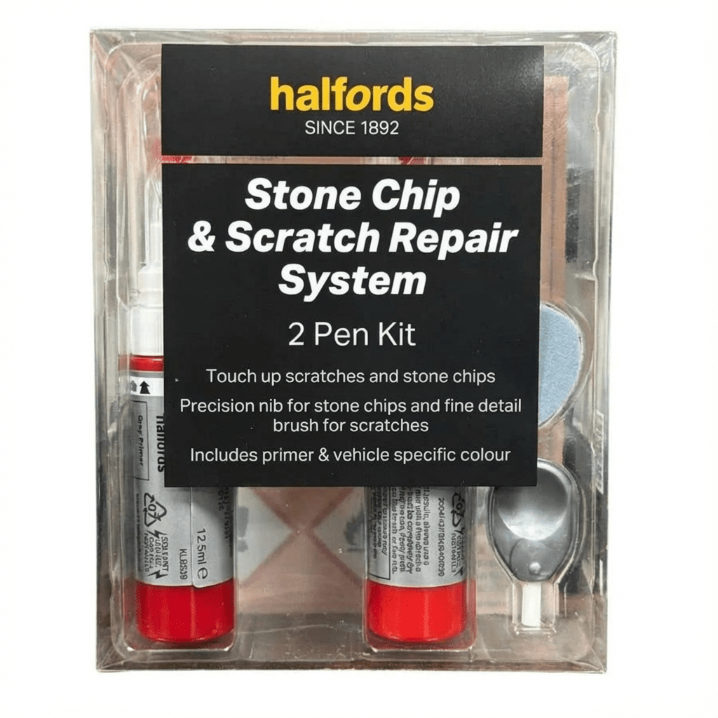 Halfords Stone Chip & Scratch Repair System for Cars - 2 Pen Kit (Peugeot Scarlet Red) - liquidation.store
