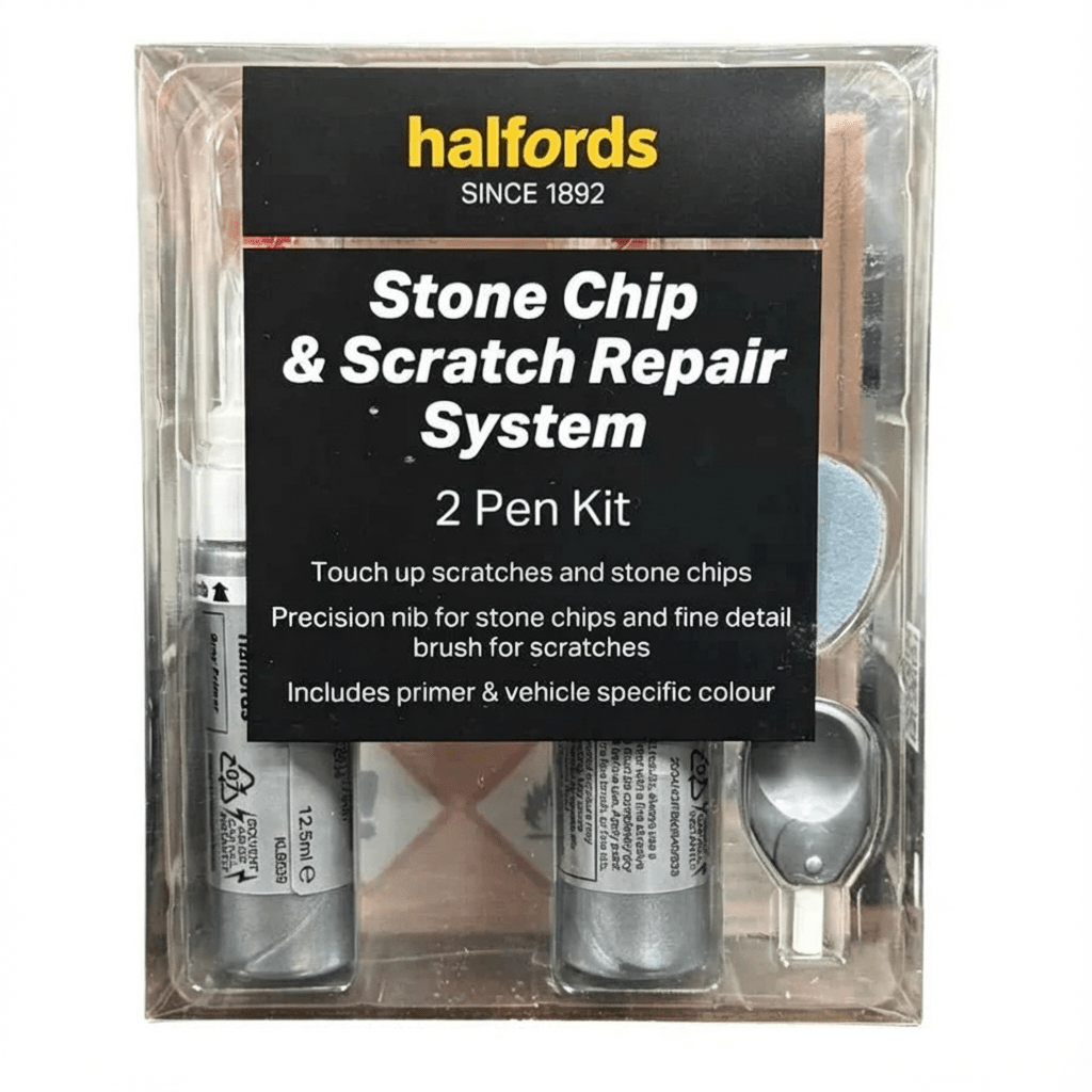 Halfords Stone Chip & Scratch Repair System for Cars - 2 Pen Kit (Toyota Decuma Grey Metallic) - liquidation.store