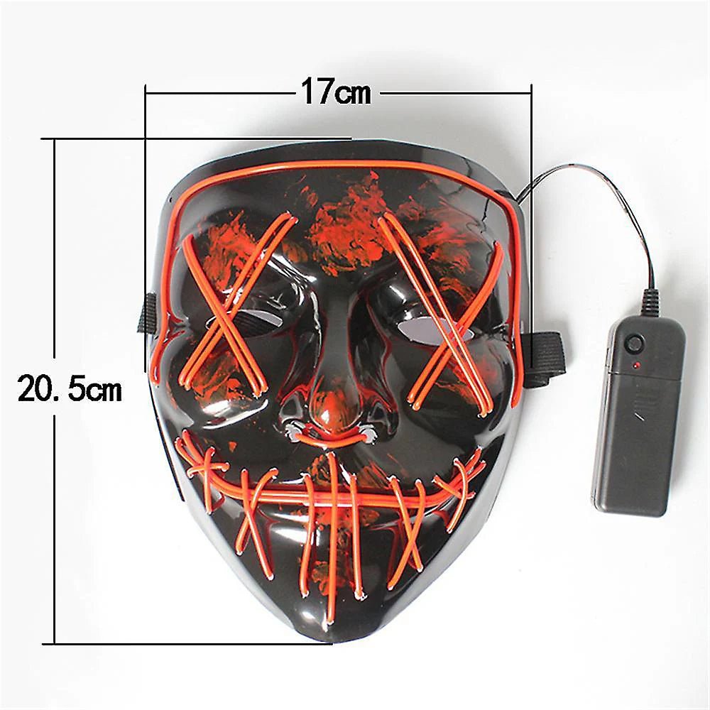 Halloween LED Stitched Purge Mask - RED - liquidation.store