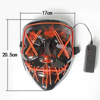 Halloween LED Stitched Purge Mask - RED - liquidation.store