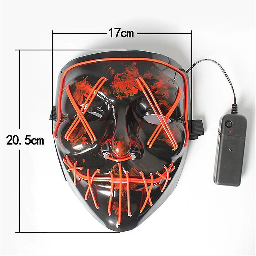 Halloween LED Stitched Purge Mask - RED - liquidation.store