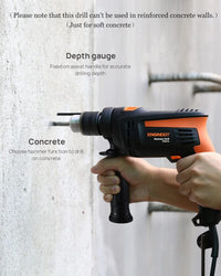 Thumbnail for Hammer Drill, ENGiNDOT 710W Corded Impact Drill 2 IN1 - liquidation.store