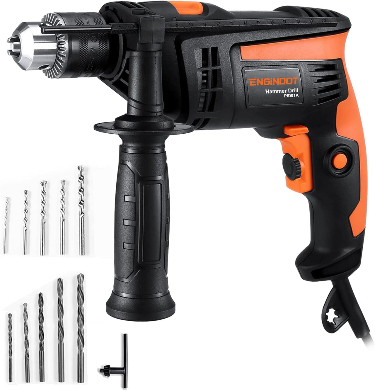 Hammer Drill, ENGiNDOT 710W Corded Impact Drill 2 IN1 - liquidation.store