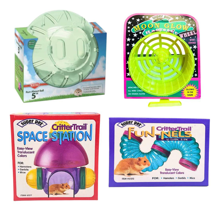 Hamster Kit CritterTrail Funnel, Space Station & Wheels - liquidation.store
