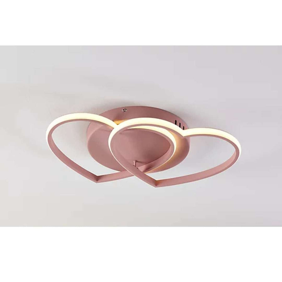Pink Led Heartlight Harbour Studio Heart Steel Pink LED Ceiling light – liquidation.store