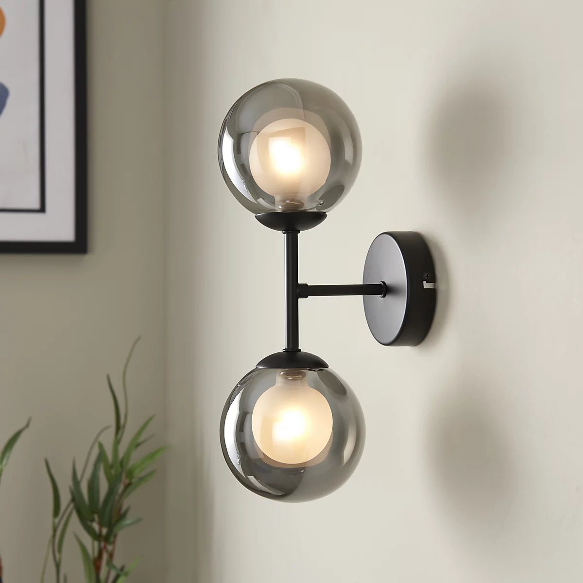 Harbour Studio Matte Black Cole Double Wired LED Wall Light - liquidation.store