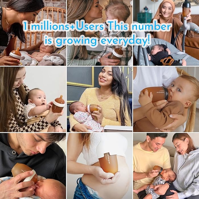 HE OR SHE Silicone Ultra Wide Neck Baby Bottle - Anti Colic Bottle - liquidation.store