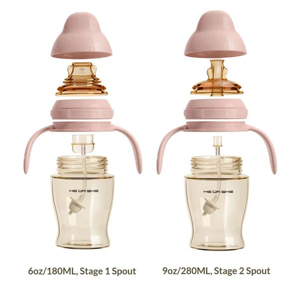 HEORSHE Dental - care Sippy Cup - 180ml (Pink) - Stage 1 6M+ - liquidation.store