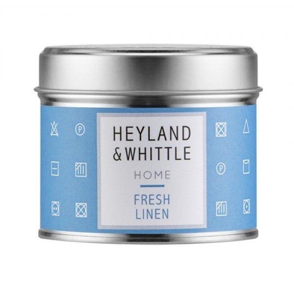 Heyland & Whittle Fresh Linen Candle in a Tin - 180g - liquidation.store