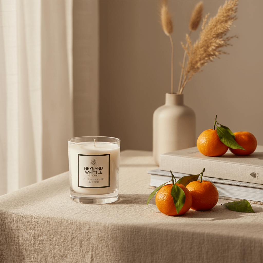 Heyland & Whittle Soy Wax Clementine & Fizz Candle 230g - liquidation.store