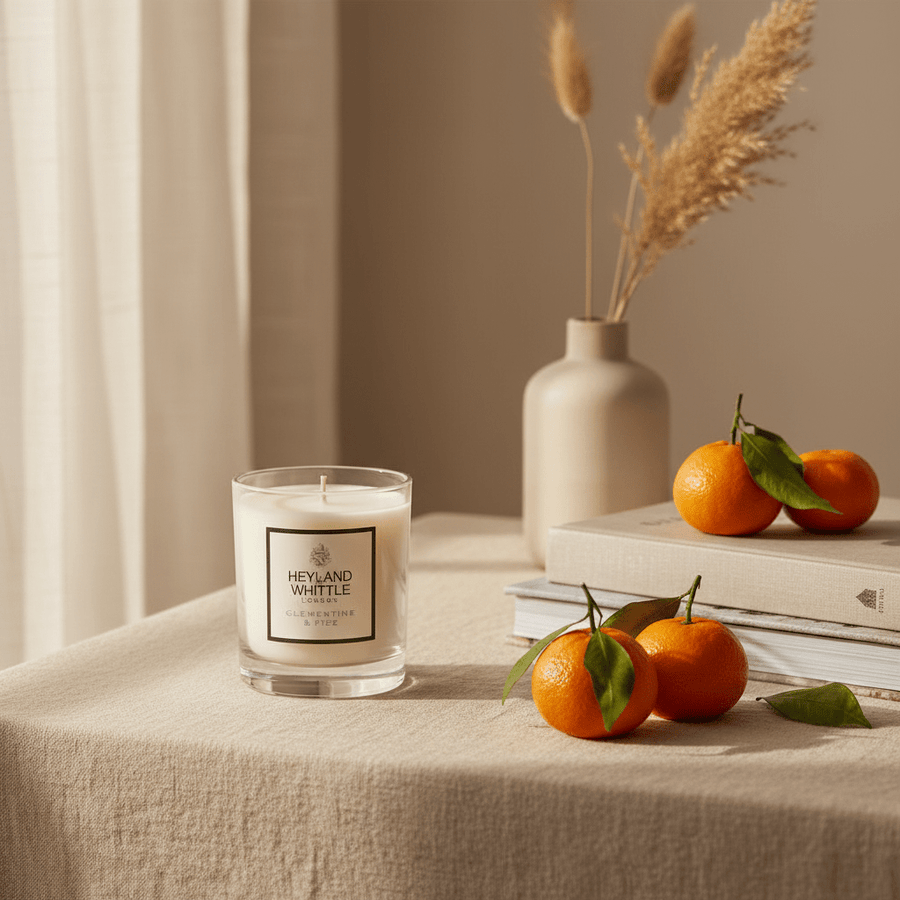 Heyland & Whittle Soy Wax Clementine & Fizz Candle 230g - liquidation.store
