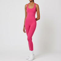 SnuggzFit Pink Super Stretch Cross Back Unitard