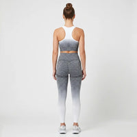 Snuggz Fit Super Stretch Tie Dye Sculpt Grey-White Legging Bar Set