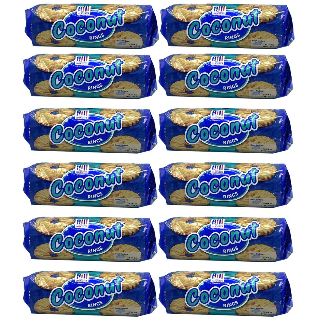Hill Biscuits Coconut Rings - 150g X 12 - liquidation.store