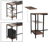 Thumbnail for Homfa L-shaped Office Desk Workstation - Dark Mahogany - liquidation.store