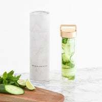 Thumbnail for Hydranista glass water bottle - Gold Lid - liquidation.store