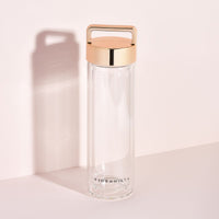 Thumbnail for Hydranista glass water bottle - Gold Lid - liquidation.store