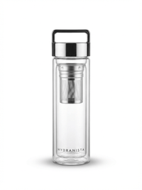 Thumbnail for Hydranista glass water bottle - Silver Lid - liquidation.store
