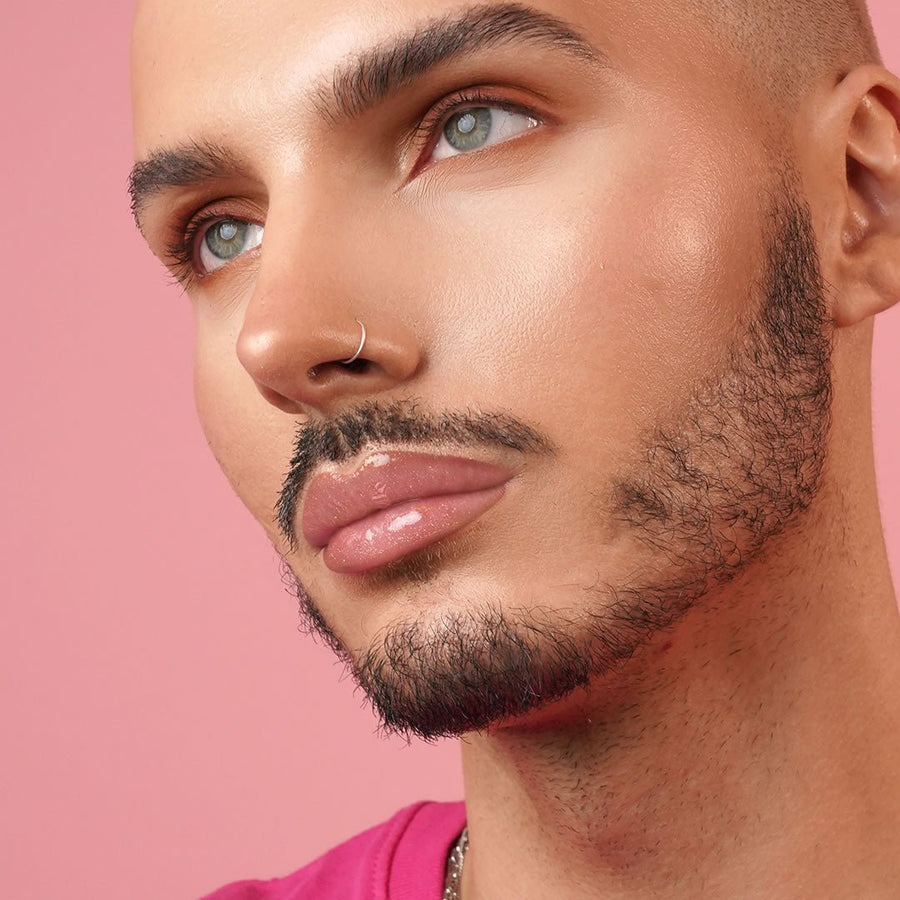 I Am Eyeconic Ice Me Out Lip Gloss - Sheer with champagne rose pearls (3ml) - liquidation.store