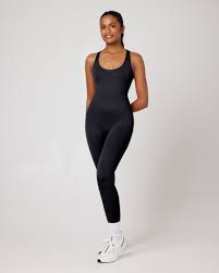 SnuggzFit Black Super Stretch Cross Back Unitard