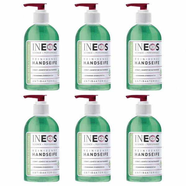 INEOS Liquid Moisturising Handsoap Aloe Vera & Citronnelle 250ml x 6 - liquidation.store