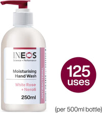 INEOS Moisturising Antibacterial Handwash White Rose & Neroli 250ml (6 Bottles) - liquidation.store