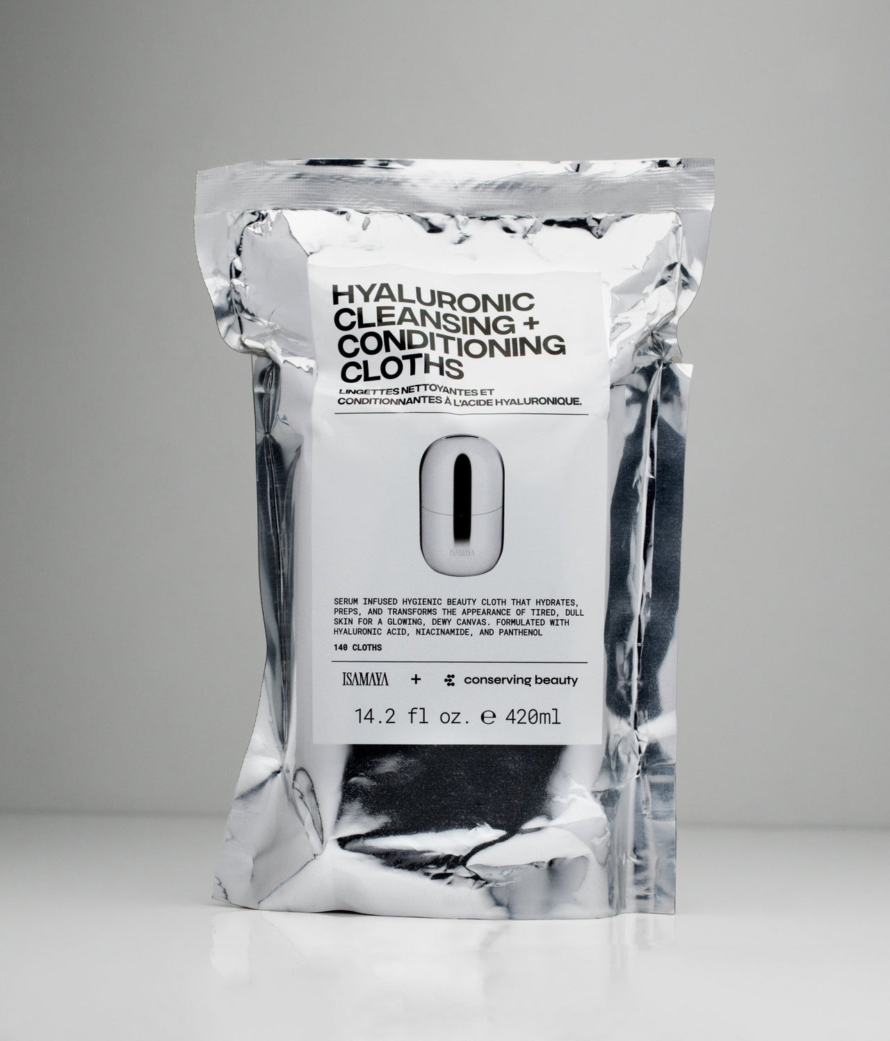 ISAMAYA x Conserving Beauty Hyaluronic Cleansing Conditioning Cloths - 120 Cloths - liquidation.store