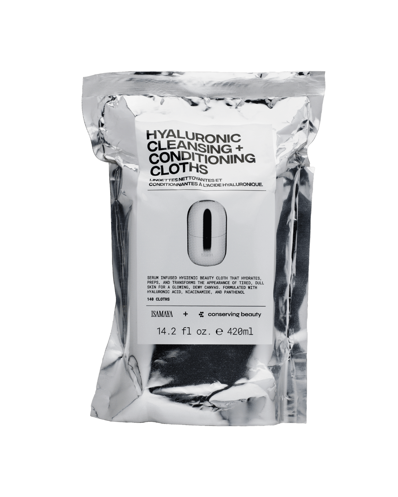 ISAMAYA x Conserving Beauty Hyaluronic Cleansing Conditioning Cloths - 120 Cloths - liquidation.store