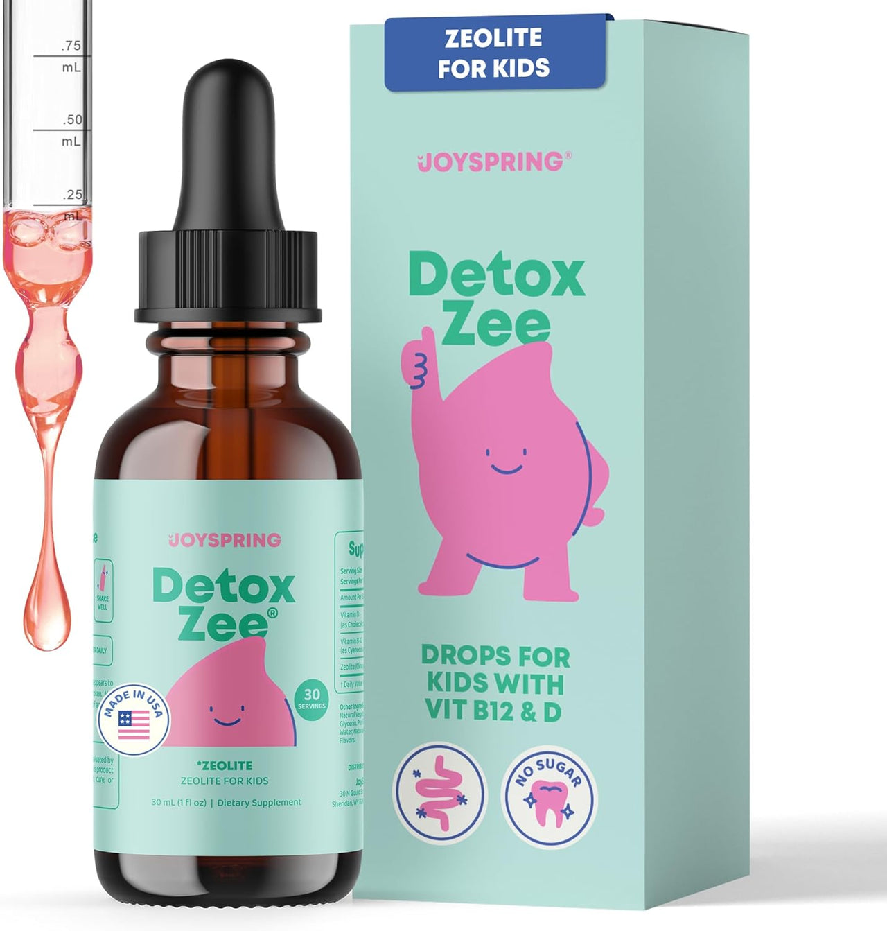 Joyspring Zeolite Detox Zee Dietary Supplement for Kids Berry Flavour - 30 servings - liquidation.store