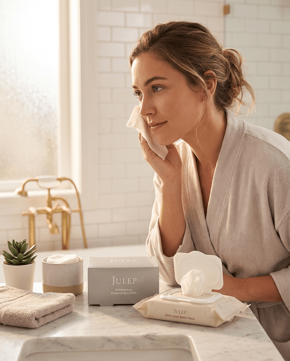 Julep Makeup Remover Face Exfoliating Wipes - 3 X 30 Pack - liquidation.store