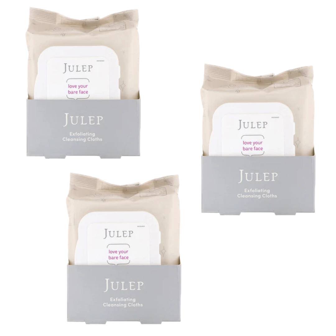 Julep Makeup Remover Face Exfoliating Wipes - 3 X 30 Pack - liquidation.store