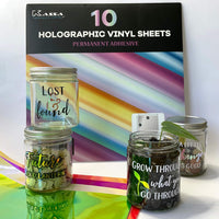 Thumbnail for Kassa Permanent Holographic Vinyl Sheets (10 Pack 12x12 Inch) - liquidation.store