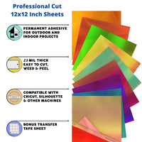 Thumbnail for Kassa Permanent Holographic Vinyl Sheets (10 Pack 12x12 Inch) - liquidation.store