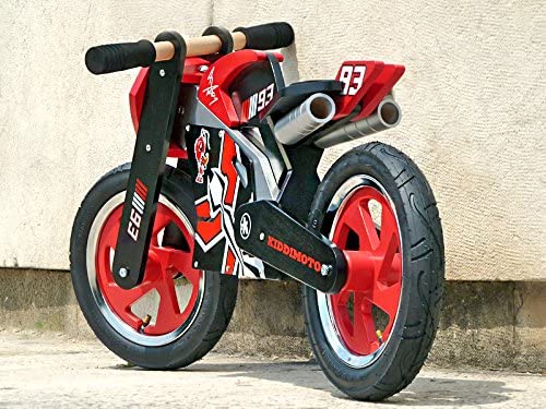 Kiddimoto Alex Marquez Red Wooden Balance Bike - Age 2+ - liquidation.store