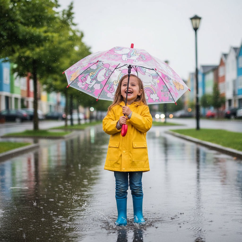Kids Dome Umbrella - Pink Unicorn - liquidation.store