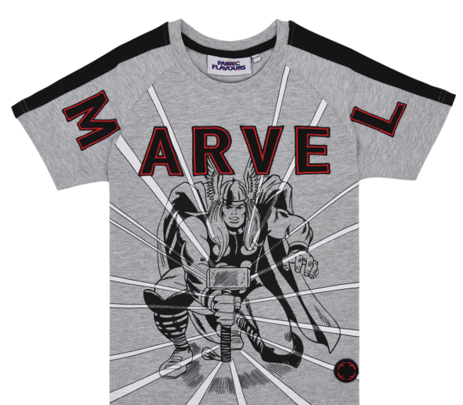 Kids Marvel Power Of Thor Tee - Grey - liquidation.store