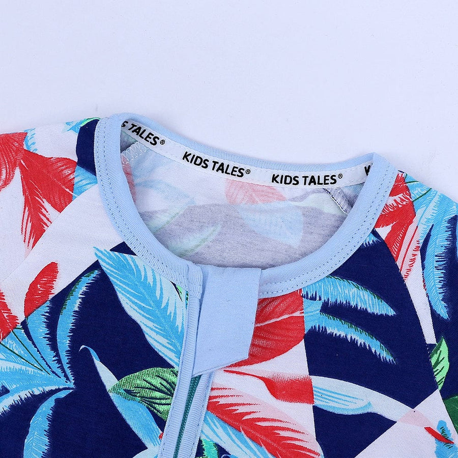 Kids Tales Abstract Fronds Baby Zip Sleepsuit (Various Sizes) - liquidation.store