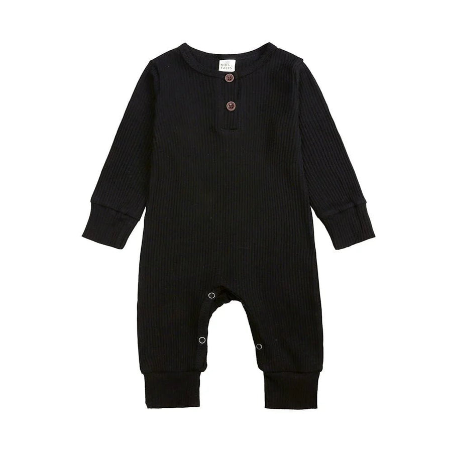 Kids Tales Black Henley - Style Sleepsuit (Various Sizes) - liquidation.store