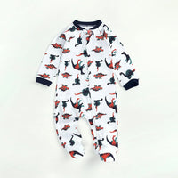 Thumbnail for Kids Tales Dino Determined Zip Baby Sleepsuit (Various Sizes) - liquidation.store