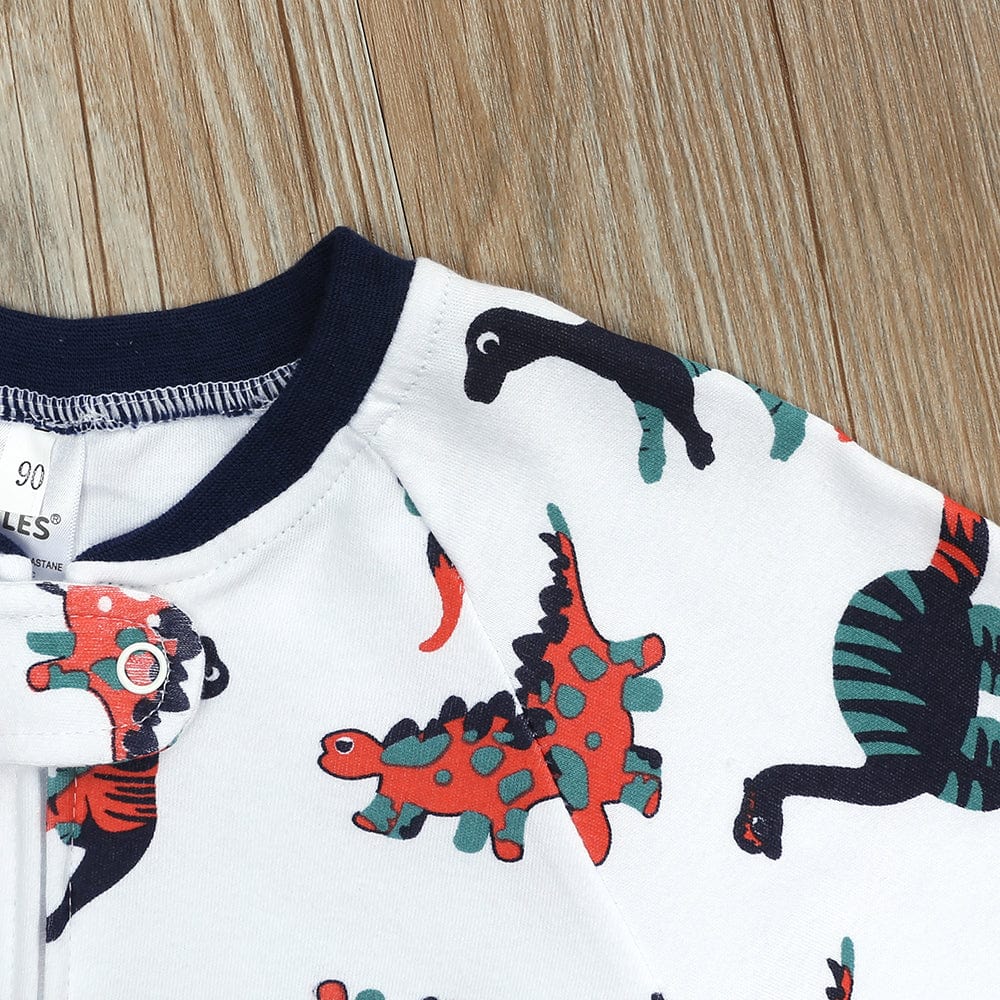 Kids Tales Dino Determined Zip Baby Sleepsuit (Various Sizes) - liquidation.store