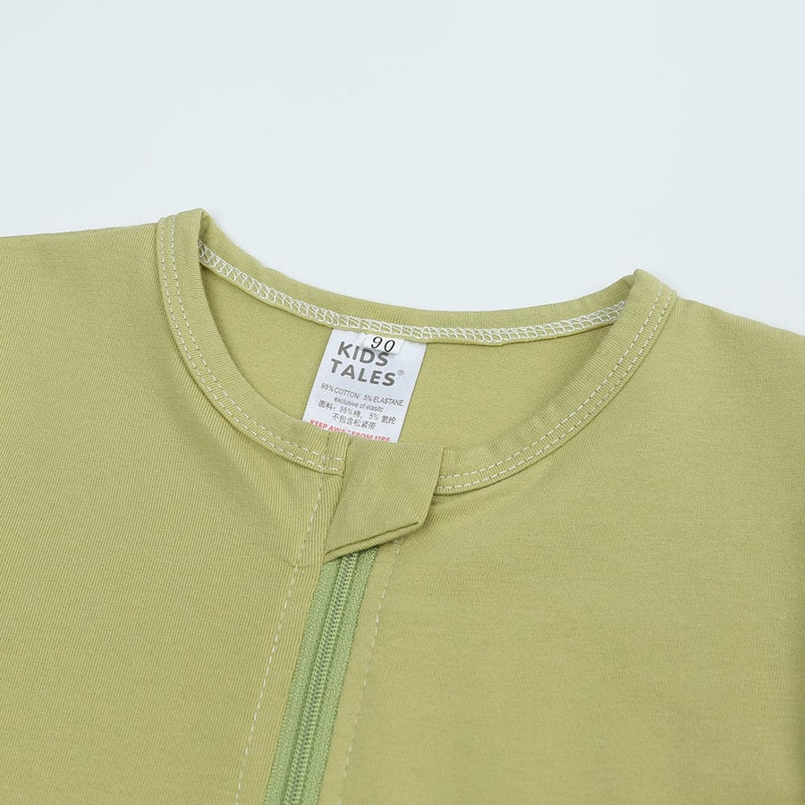 Kids Tales Lime Green Zip Sleepsuit (Various Sizes) - liquidation.store