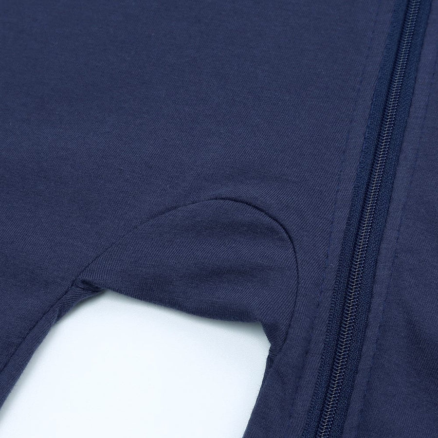 Kids Tales Navy Blue Baby Zip Sleepsuit (Various Sizes) - liquidation.store