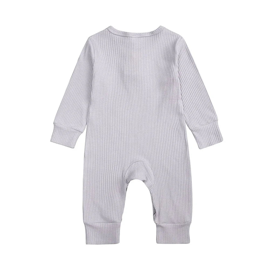 Kids Tales Pale Grey Henley - Style Sleepsuit (Various Sizes) - liquidation.store